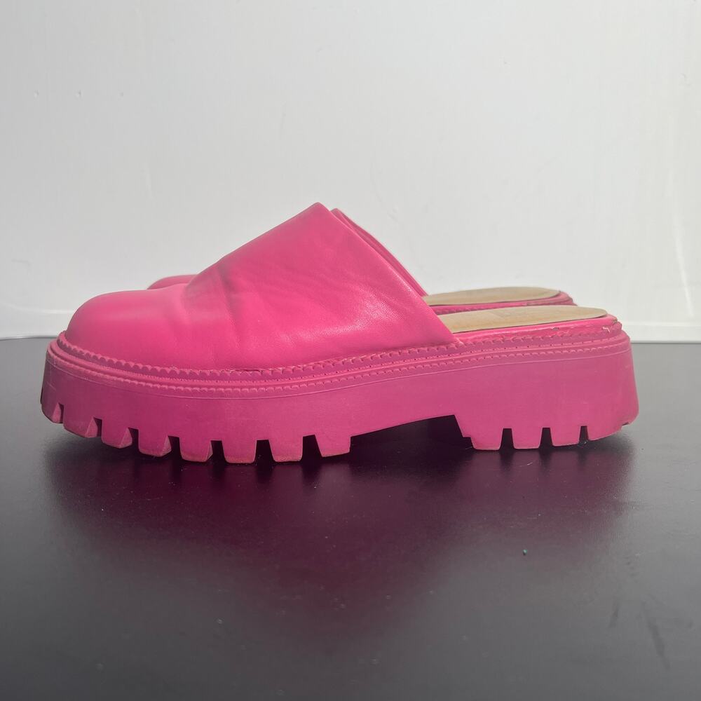 DV Dolce Vita Hot Pink Platform Lug Sole Mule Clogs Women’s Size 9.5